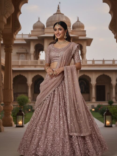 Golden Aura Sequins Lehenga