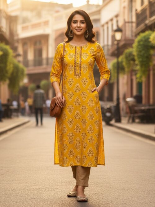 Floral Breeze Embroidered Kurti